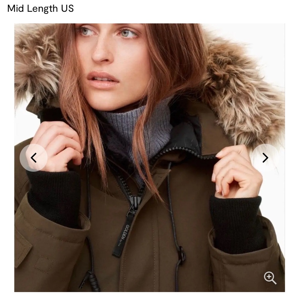 Green Ski & Snow Jacket with Fur Trim